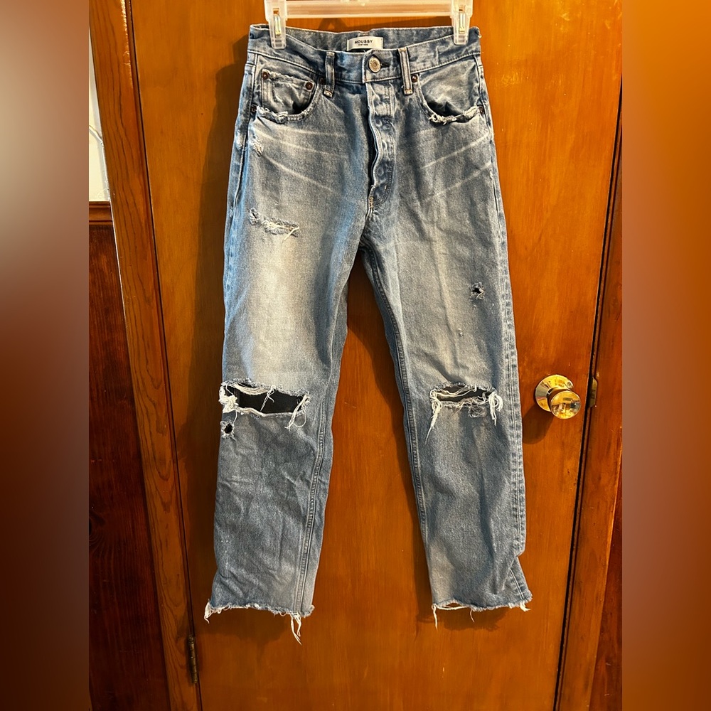 Jeans with Distressed Details